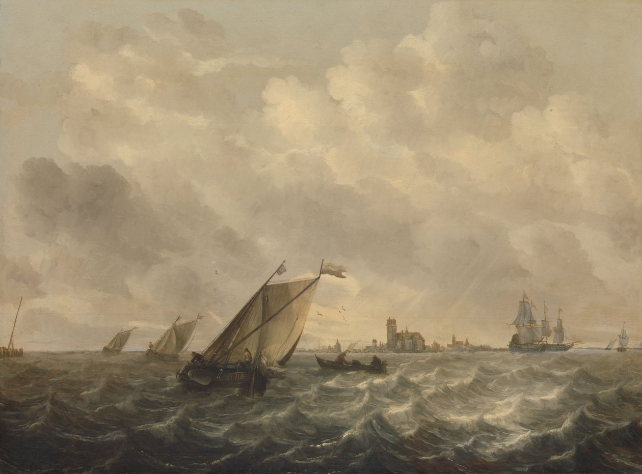 河景，约 1643-1650 年（木板油画） 作者 亚伯拉罕·亨德里克斯·范·贝耶伦