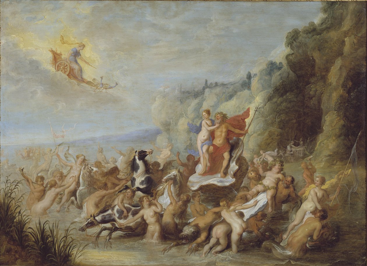 海王星和Amphitrite 作者 亚伯拉罕·詹斯（Abraham Jansz）。范·迪彭贝克