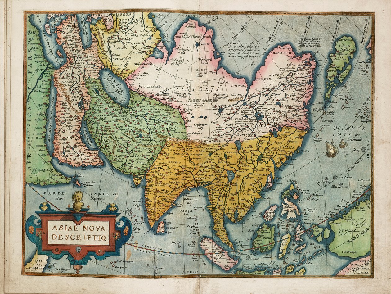 对亚洲的新描述 作者 亚伯拉罕·奥特里乌斯（Abraham Ortelius）