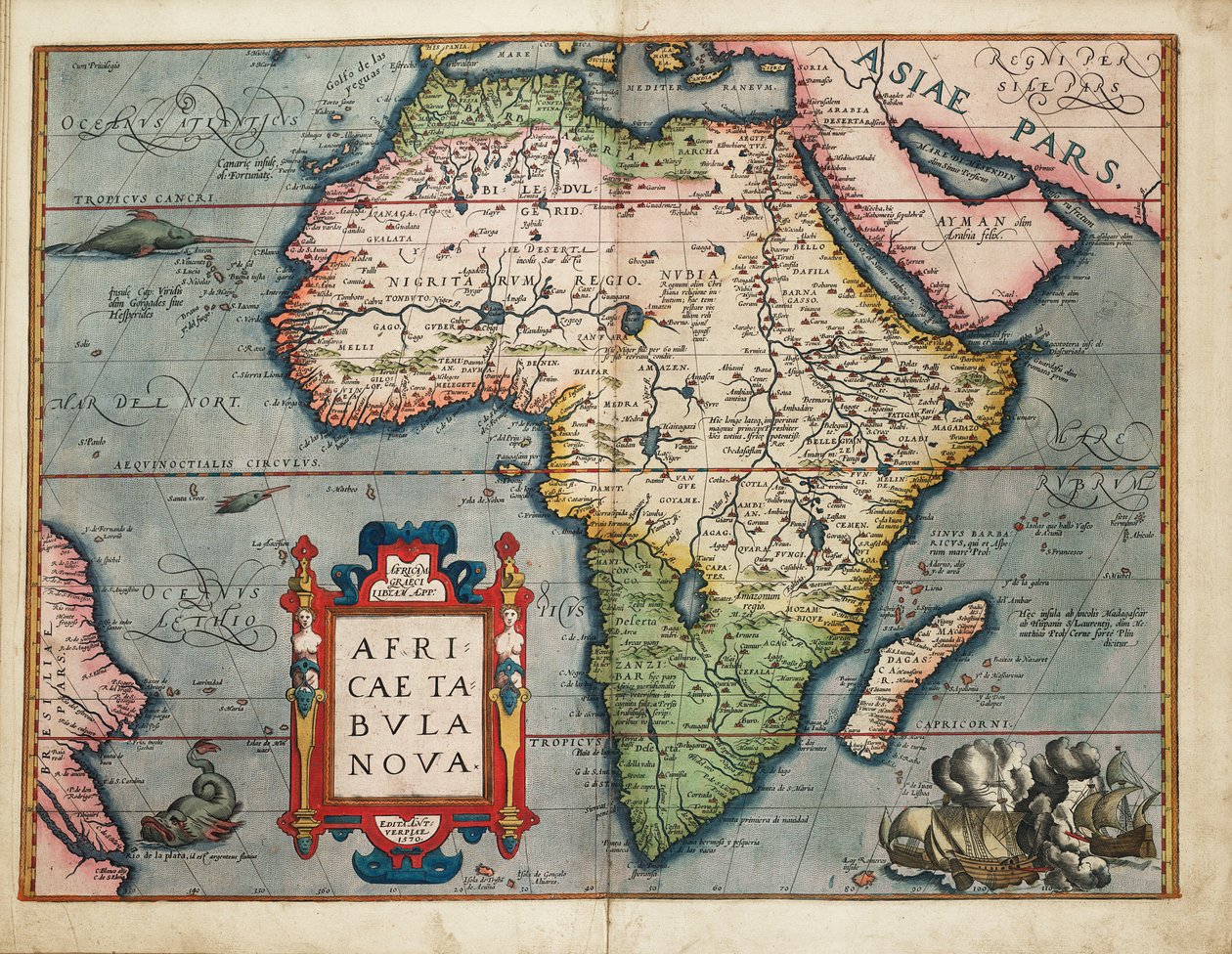 非洲新地图 作者 亚伯拉罕·奥特里乌斯（Abraham Ortelius）