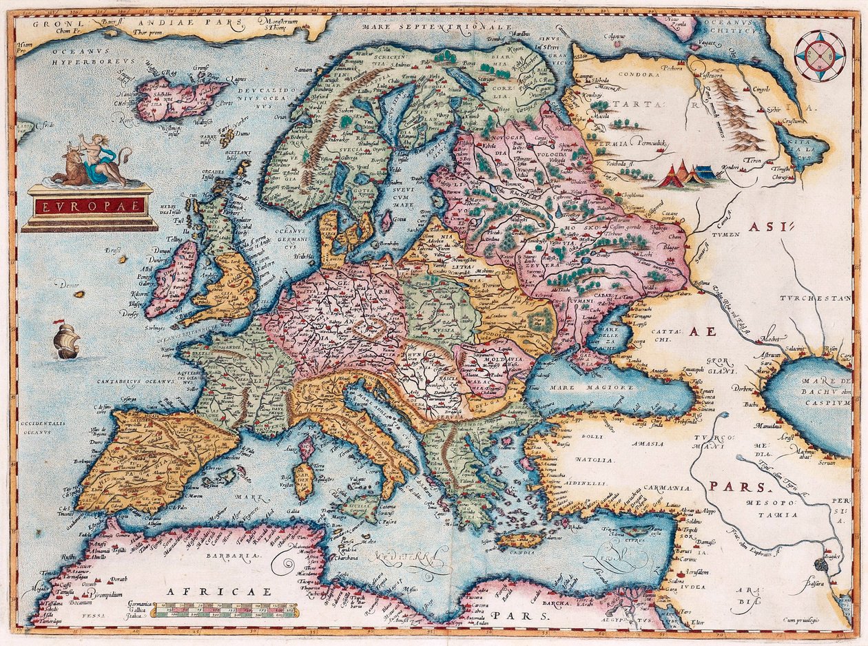 欧洲从：旧世界，1579 作者 亚伯拉罕·奥特里乌斯（Abraham Ortelius）