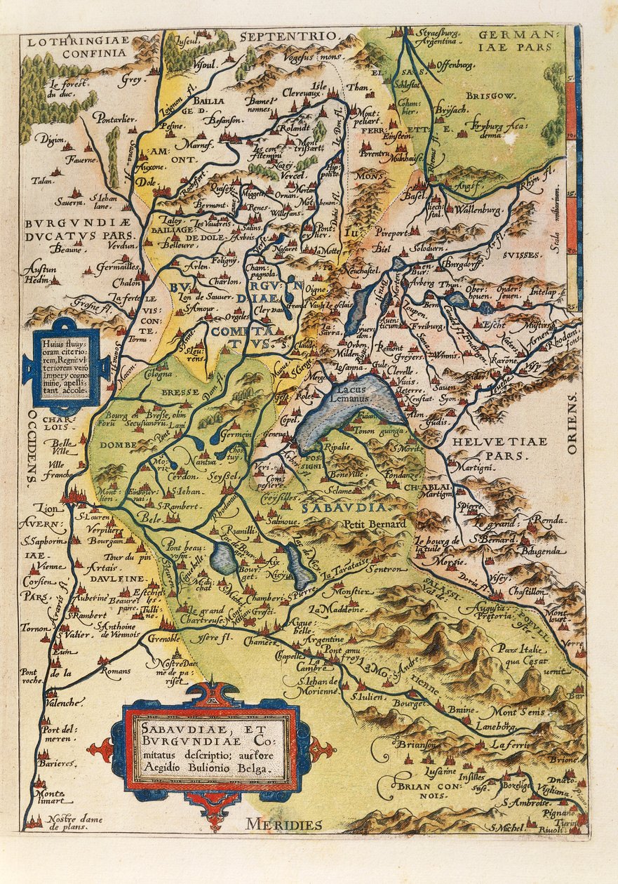 萨瓦省地图，摘自亚伯拉罕-奥特留斯的《地球地图》（Theatrum Orbis Terrarum）。 作者 亚伯拉罕·奥特里乌斯（Abraham Ortelius）