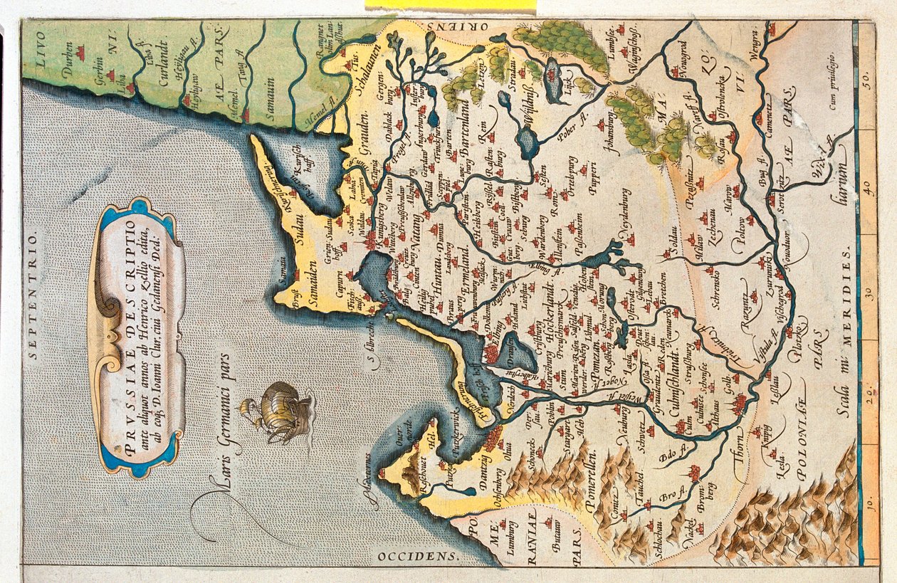 波兰东北部、俄罗斯、立陶宛 作者 亚伯拉罕·奥特里乌斯（Abraham Ortelius）