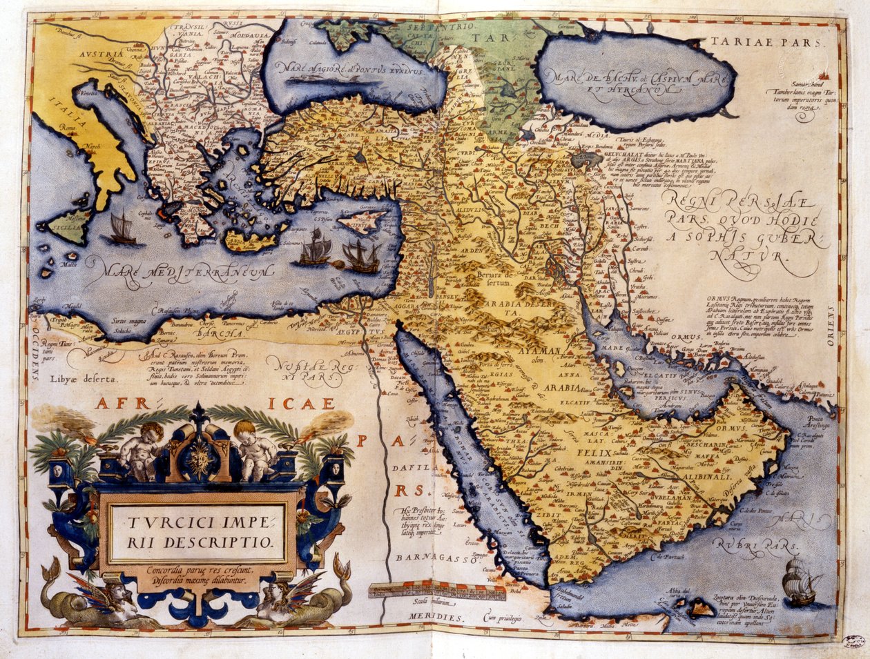 1588 年的奥斯曼帝国。亚伯拉罕·奥特柳斯的地图集。 作者 亚伯拉罕·奥特里乌斯（Abraham Ortelius）