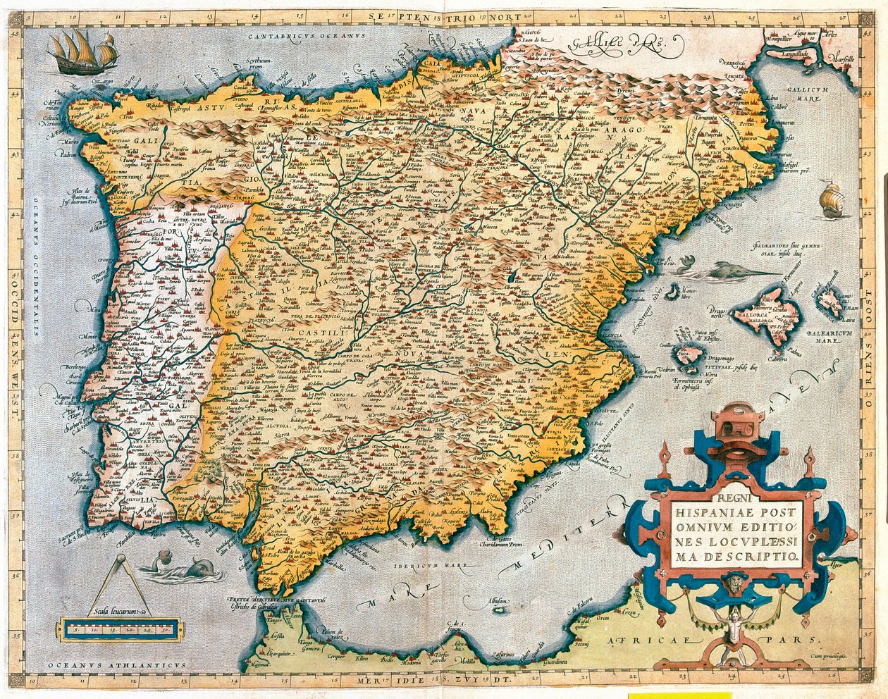 西班牙、葡萄牙 作者 亚伯拉罕·奥特里乌斯（Abraham Ortelius）