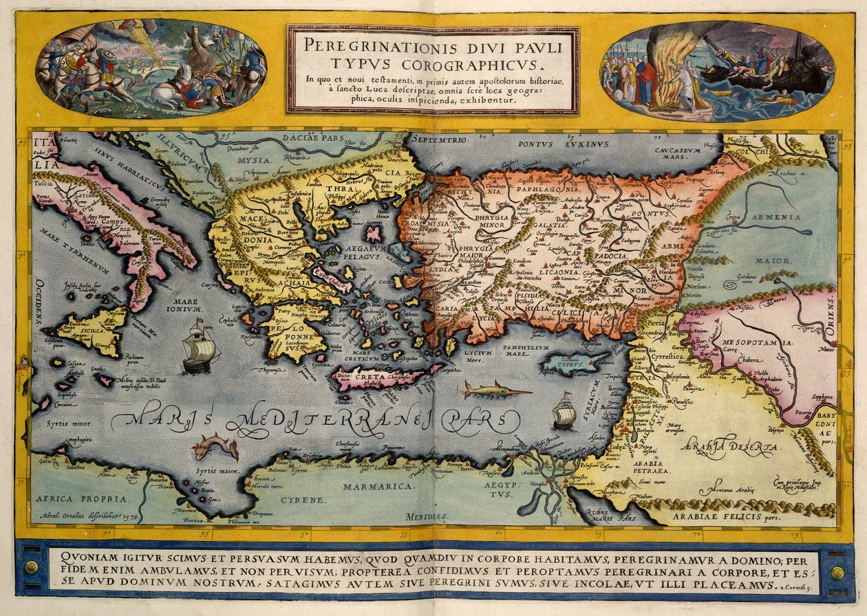 地中海地区 作者 亚伯拉罕·奥特里乌斯（Abraham Ortelius）