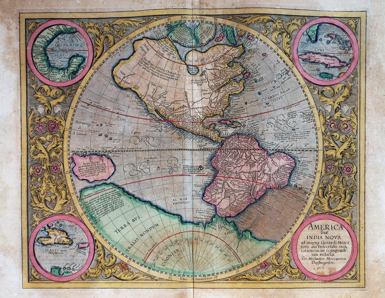 亚伯拉罕-奥特留斯（1527-1598）的世界地图 作者 亚伯拉罕·奥特里乌斯（Abraham Ortelius）