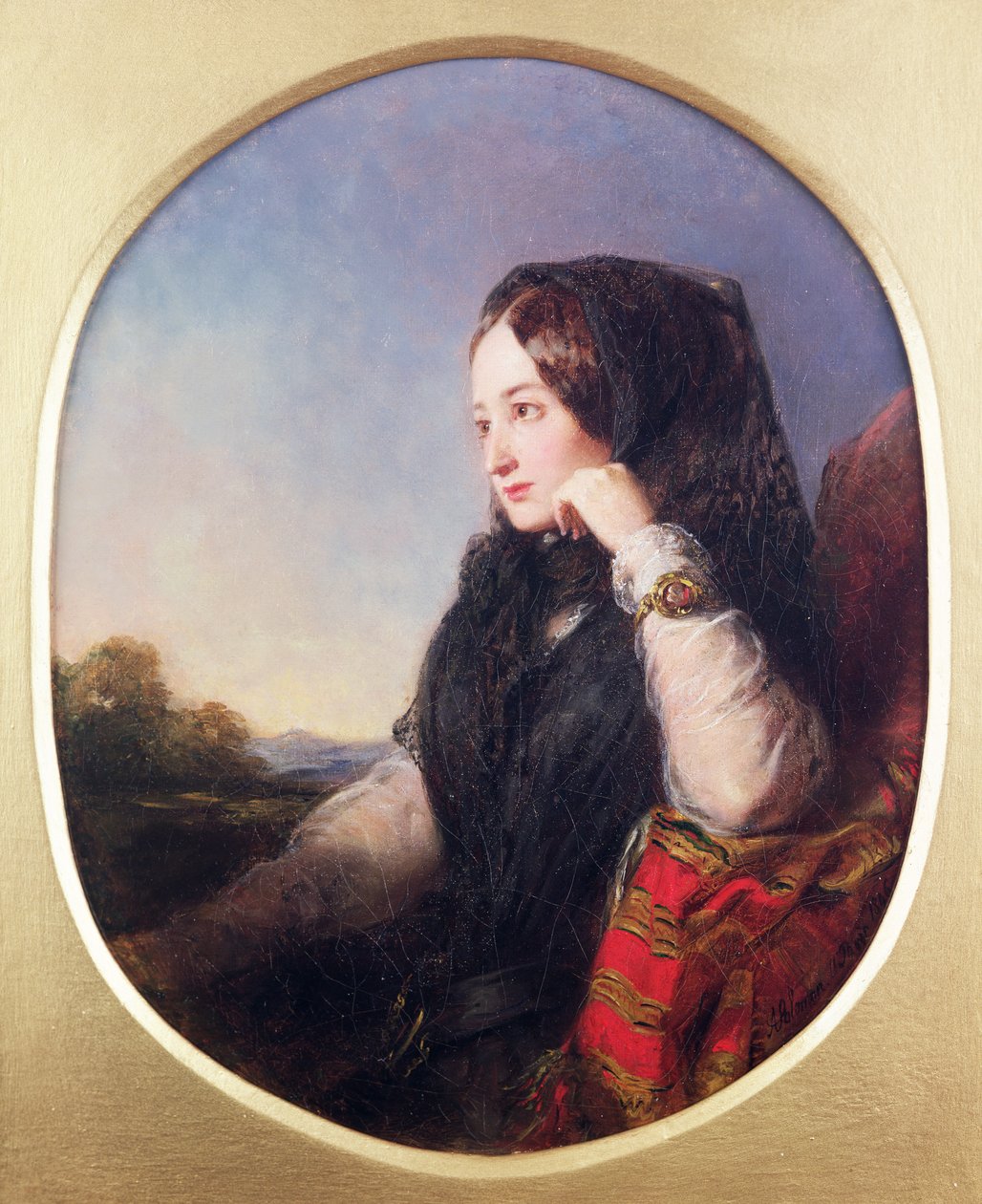 伯爵夫人尤金妮的肖像（1826-1920），1846年 作者 亚伯拉罕·所罗门