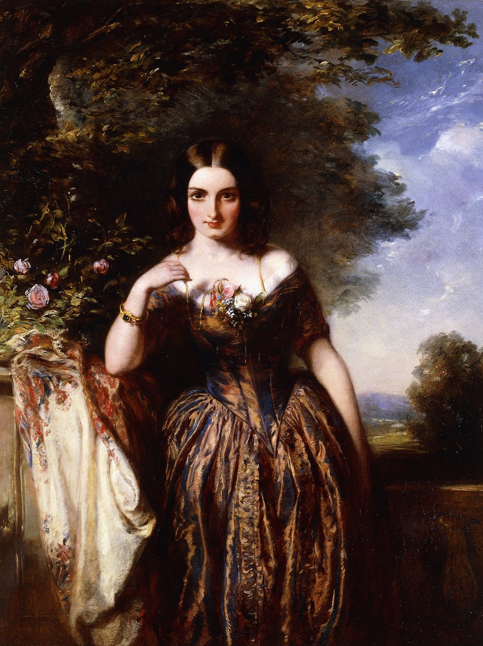 J. Hardcastle夫人的画像，nee Anne Capper 作者 亚伯拉罕·所罗门