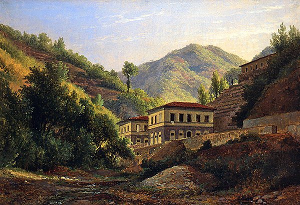 Bagni di Lucca（纸上油画） 作者 亚伯拉罕·特林克