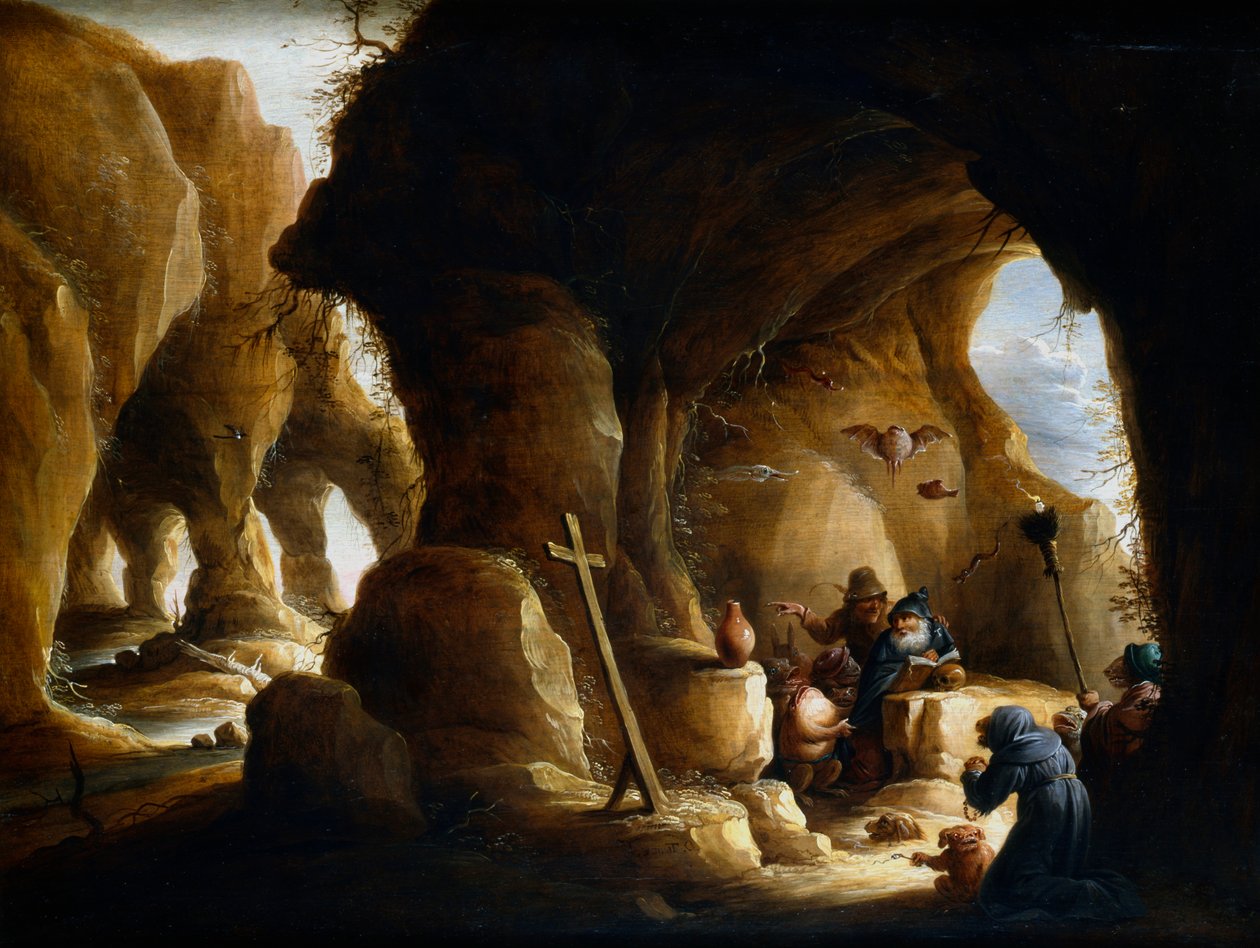 圣安东尼的诱惑，c1649-1670 作者 亚伯拉罕·特尼尔（Abraham Teniers）