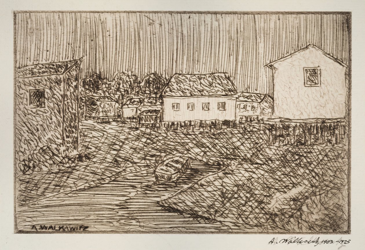 街景，建筑，或肖像，1902-1905。 作者 亚伯拉罕·沃科维茨