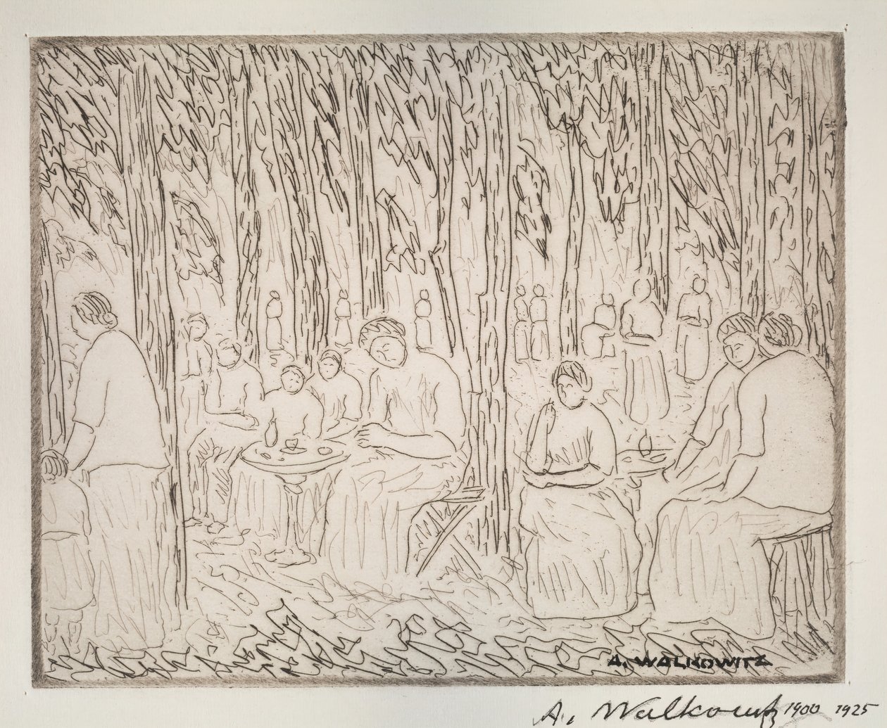 两棵树下，1900-1925。 作者 亚伯拉罕·沃科维茨
