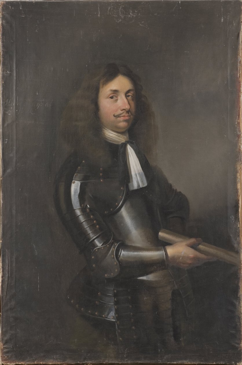 菲利普·弗洛里安·德·帕拉蒂纳·苏尔茨巴赫 (Philippe Florian de Palatinat Soulzbach)，帝国元帅 - Pfalz-Sulzbach 的帕拉蒂尼·菲利普·弗洛里努斯伯爵 (1630-1703) 的肖像，作者：亚伯拉罕 (Wuchters)（1610-1682 年）。 布面油画。 尺寸：118x81 厘米。 斯德哥尔摩国家博物馆 作者 亚伯拉罕·沃克特斯