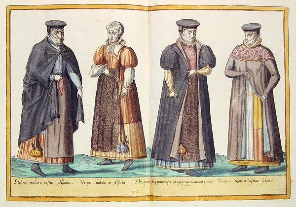 十六世纪的服装来自《Omnium Poene Gentium Imagines》，在科隆出版。 作者 亚伯拉罕·德·布鲁因