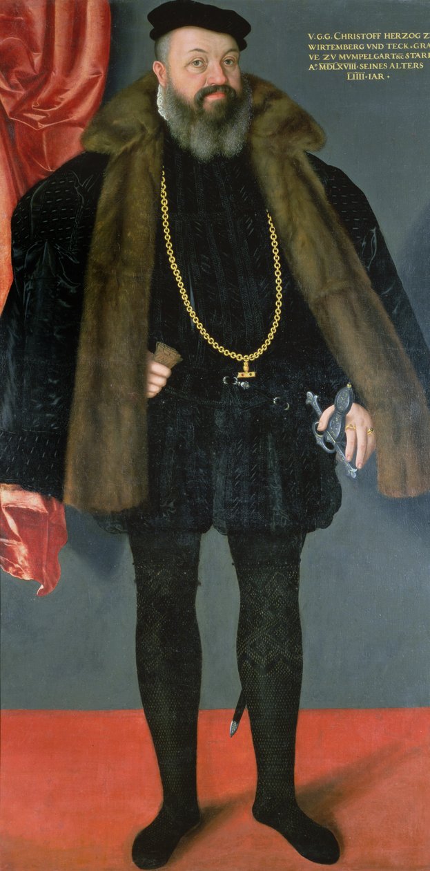 克里斯托弗，符腾堡公爵（1515-68），乌兹里克一世的儿子，西班牙服装 作者 亚伯拉罕·德·海尔