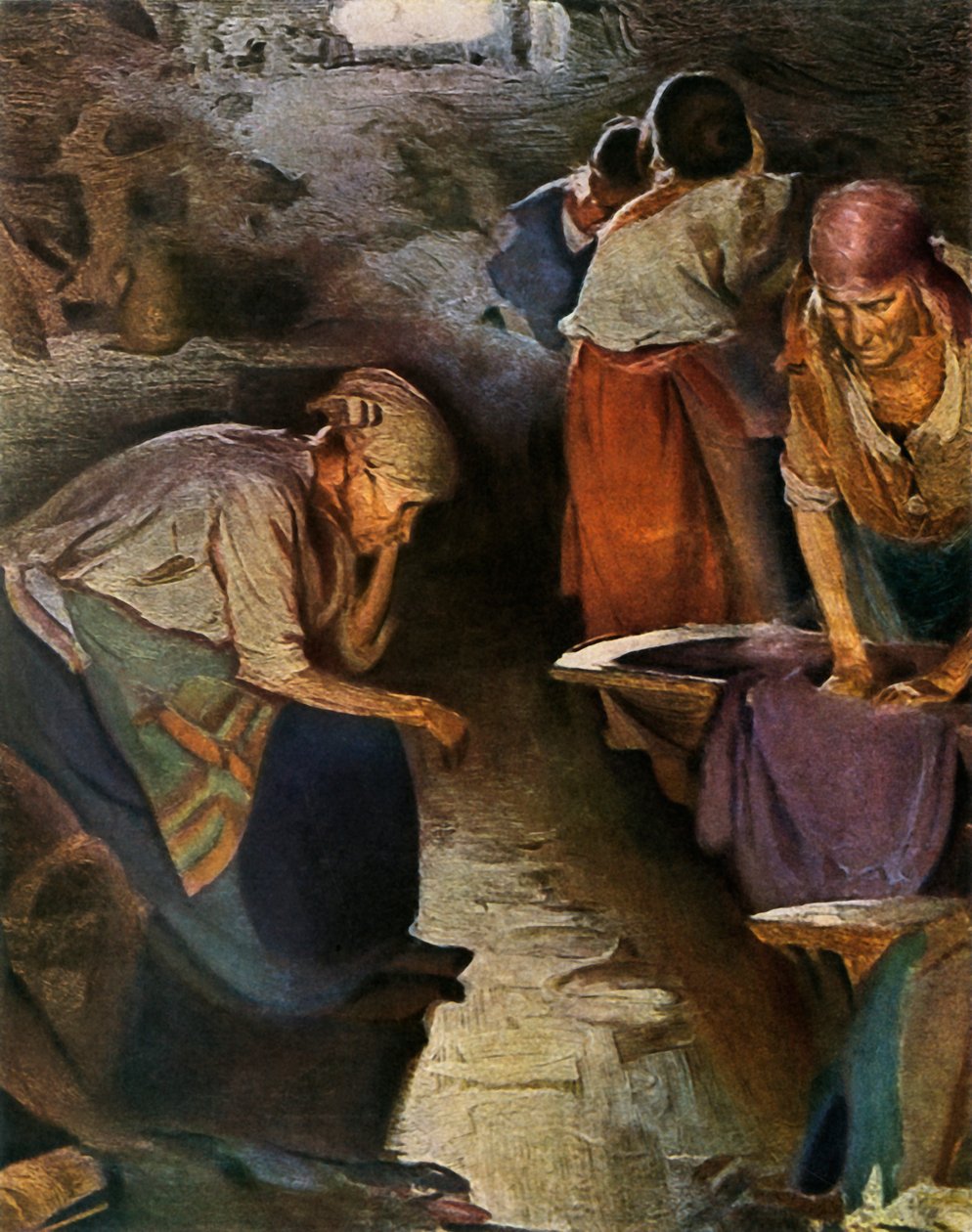 洗衣女工》，1901年，1965年。 作者 艾布拉姆·阿尔希波夫