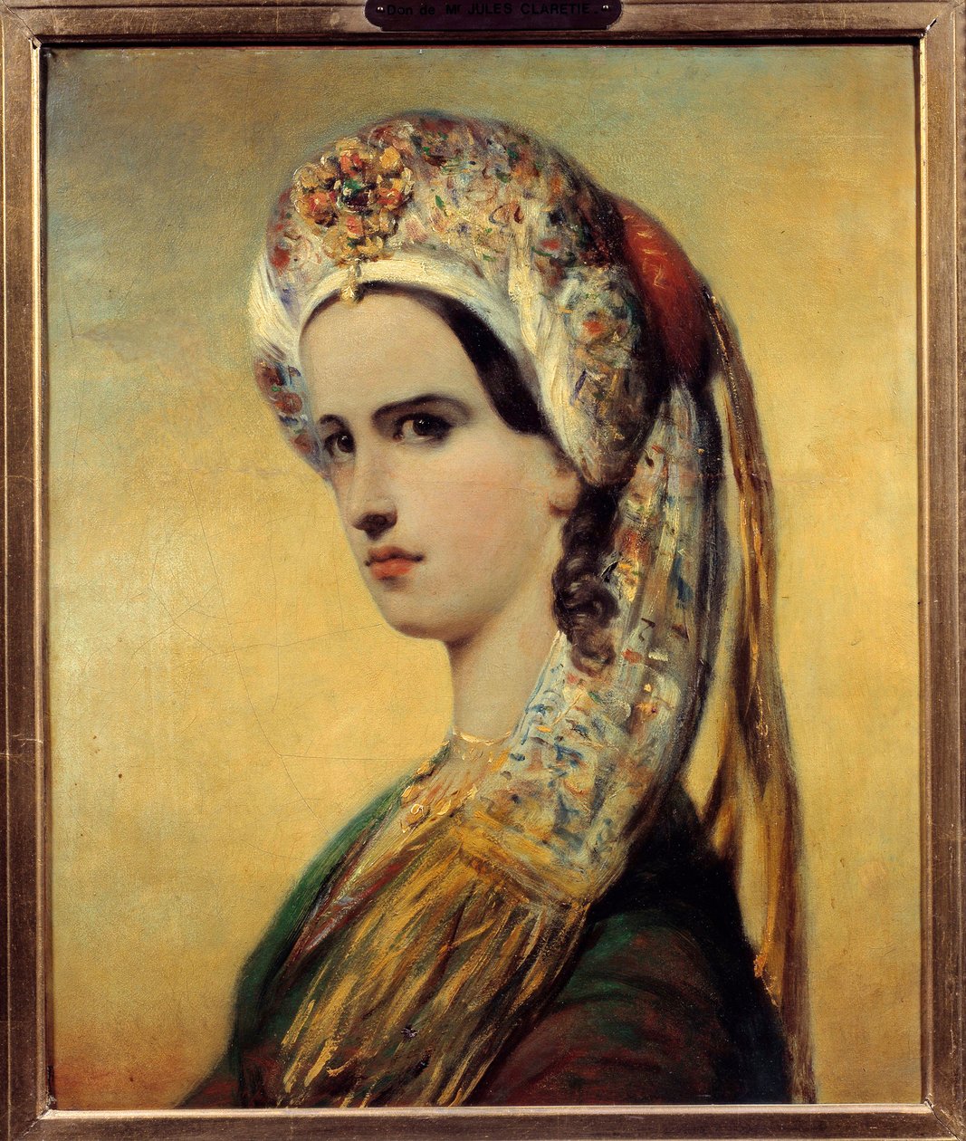 Elisabeth Felix 的肖像和 Mademoiselle Rachel（1821-1858 年），在戏剧 Bajazet 中扮演 Roxane 角色的女演员“”让·拉辛于 1838 年创作”” Achille Deveria 的绘画（1800-1857 年）1838 年巴黎，法国喜剧 作者 阿基尔·德维里亚
