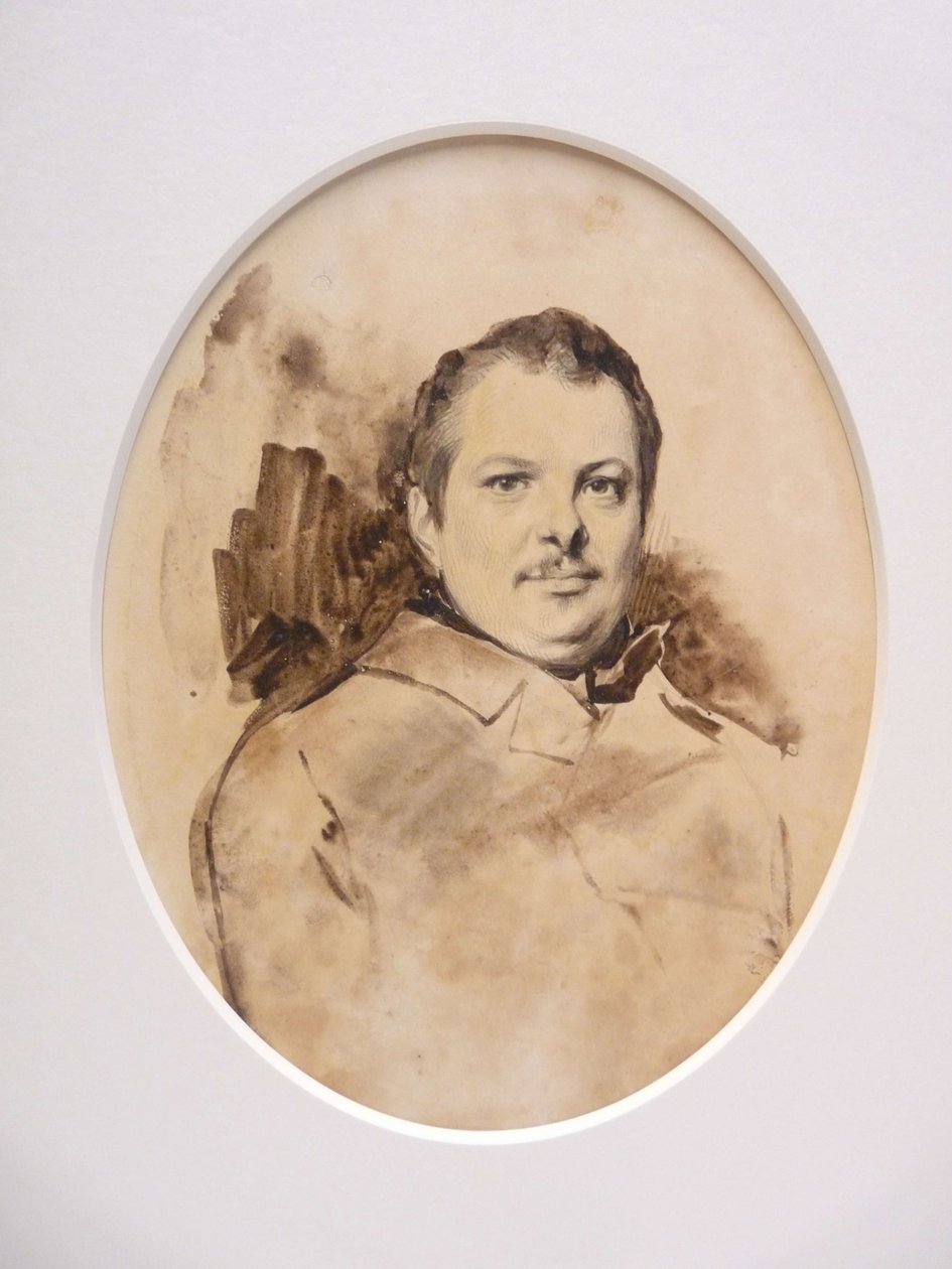 奥诺雷·德·巴尔扎克（Honoréde Balzac）肖像1799-1850，c。 1829。 作者 阿基尔·德维里亚
