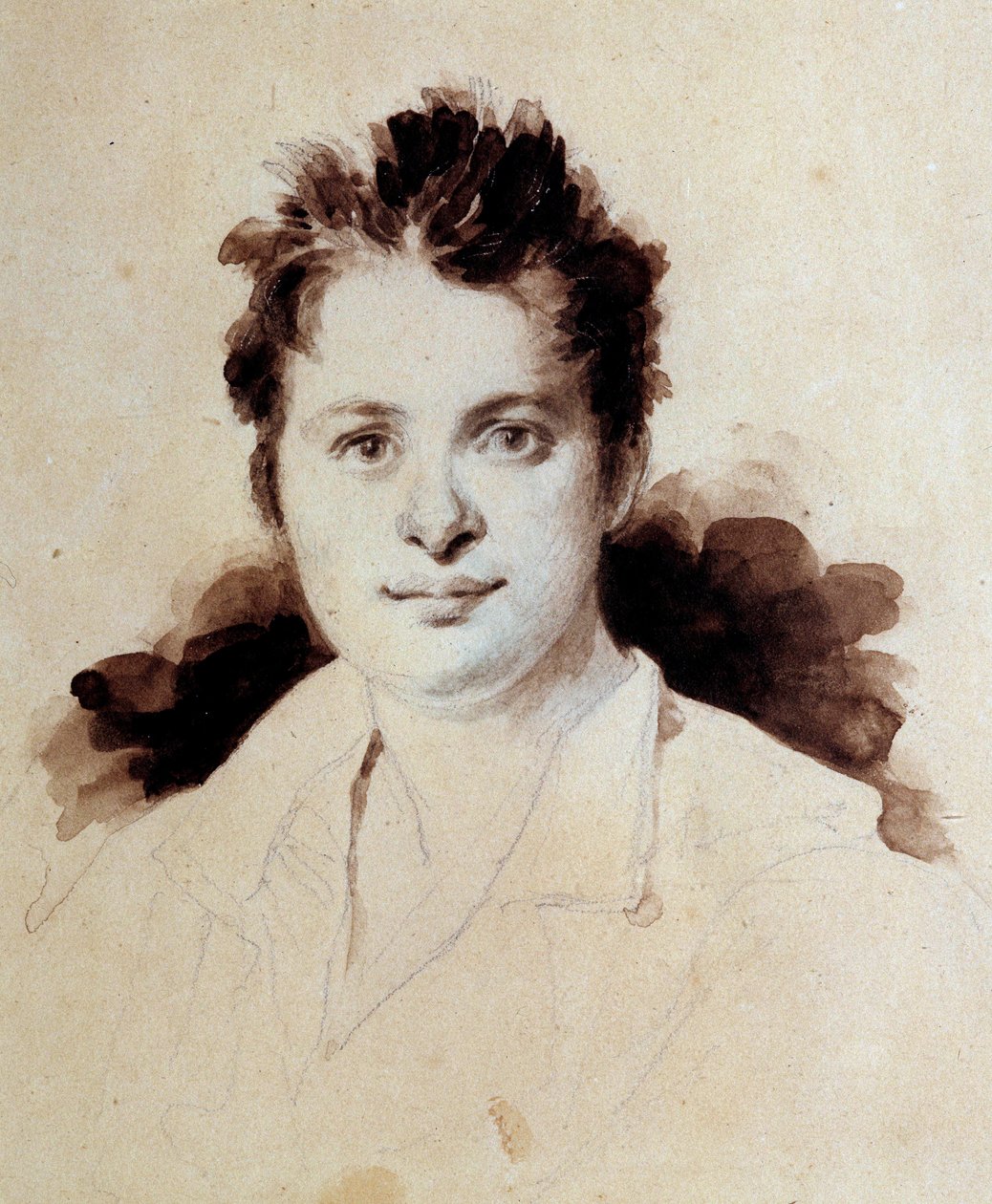 Portrait of the French writer Honore de Balzac (1799-1850) young Drawing by Achilles Deveria (1800-1857) 19th century. Chantilly, Conde Museum. Coll. Lovenjoul. Authorization to apply to the Institut de France 作者 阿基尔·德维里亚