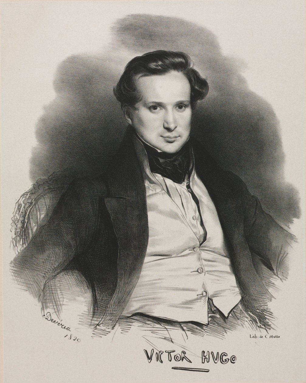 维克多·雨果（Victor Hugo），1829年。 作者 阿基尔·德维里亚