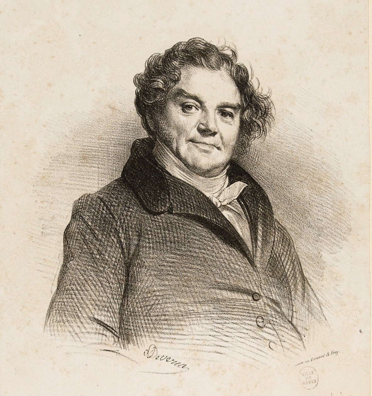 欧仁-维多克（Eugène Vidocq，1775-1857 年）的肖像，他是一名冒险家和治安警察的头目。 作者 阿基尔·德维里亚