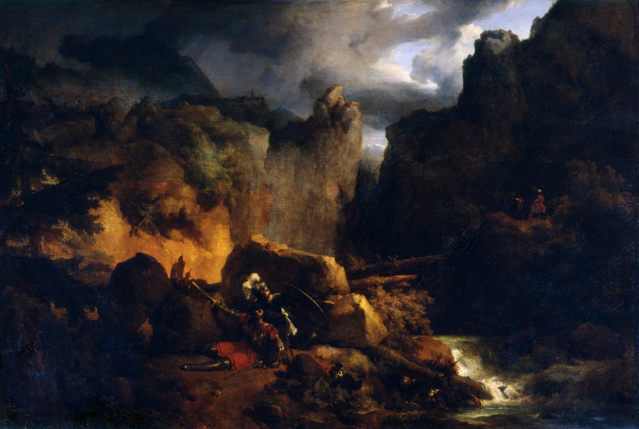 罗兰之死，c1818年 作者 阿喀琉斯埃特纳火山