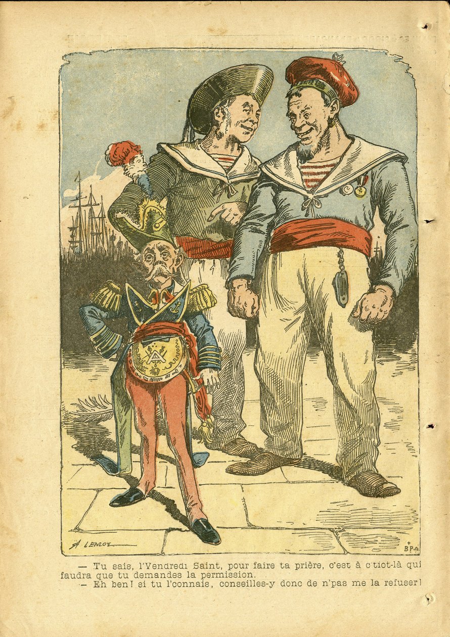 Le Pelerin》中Achille Lemot（1846-1909）的插图 作者 阿基里·莱莫特（Achille Lemot）