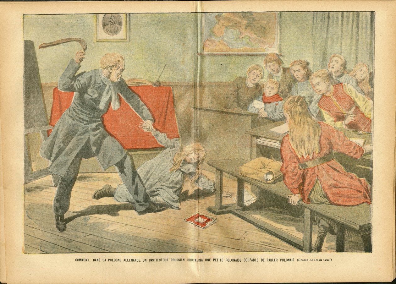 2006年12月2日，《Le Pelerin》中关于Achille Lemot（1846-1909）的插图 - 教学, 波兰, 处罚 - 教师 作者 阿基里·莱莫特（Achille Lemot）