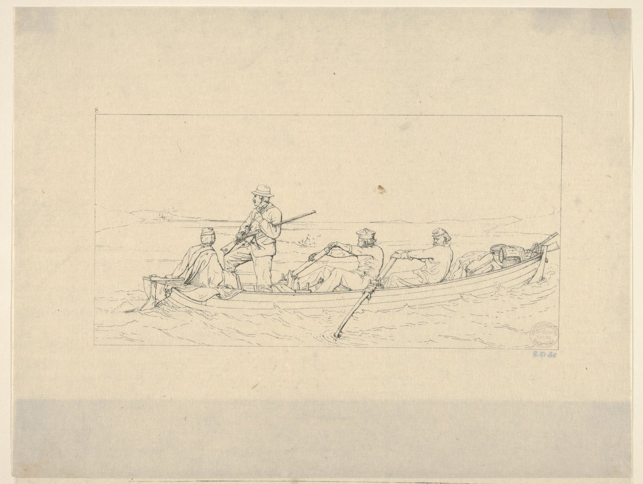 越过波托马克河加入南方军队的马里兰人，来自南方战争画报...，1861-63年。 作者 阿达尔伯特·约翰·沃尔克