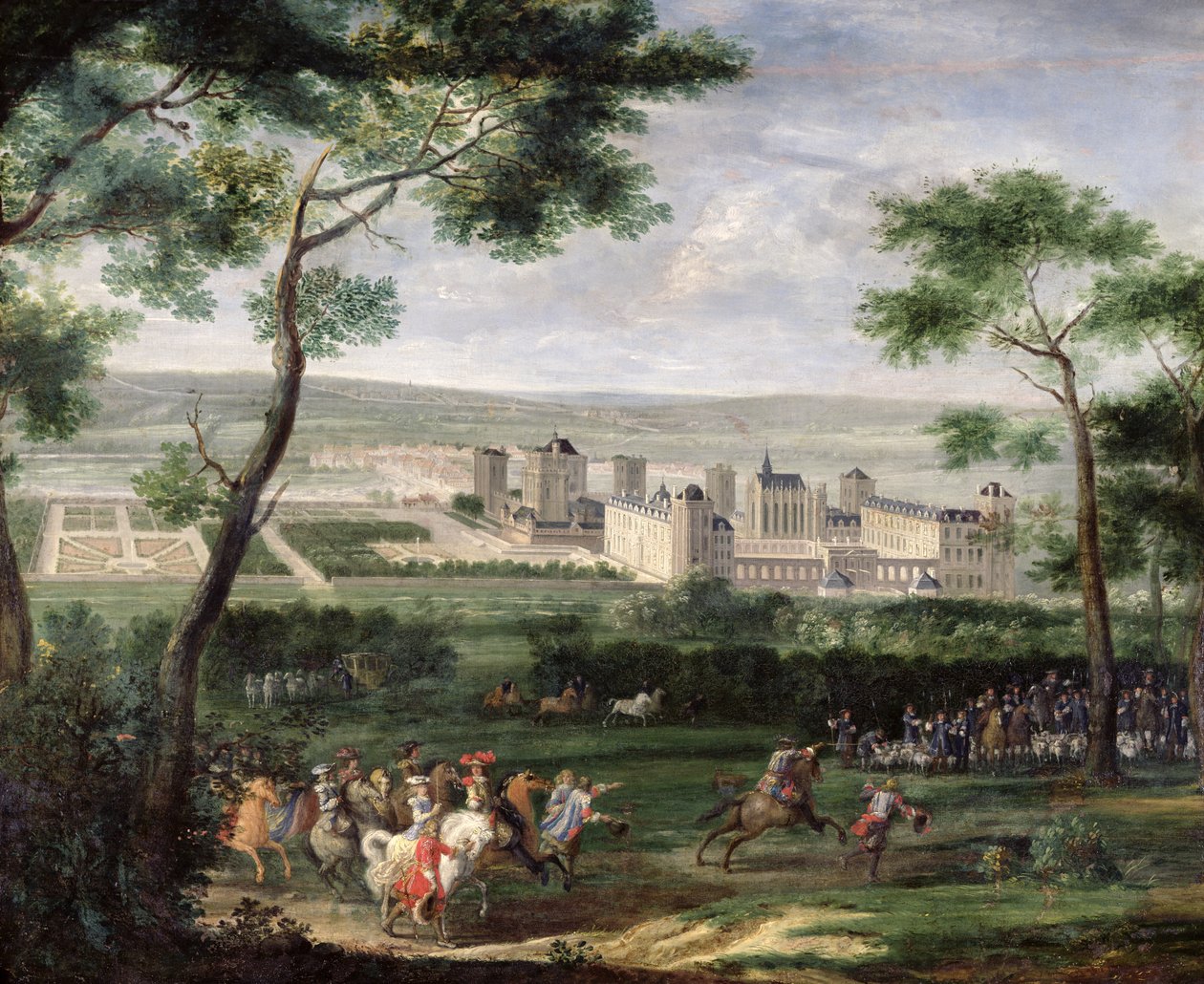 Chateau de Vincennes的看法，c.1665 作者 亚当·弗兰斯·范·德·穆伦