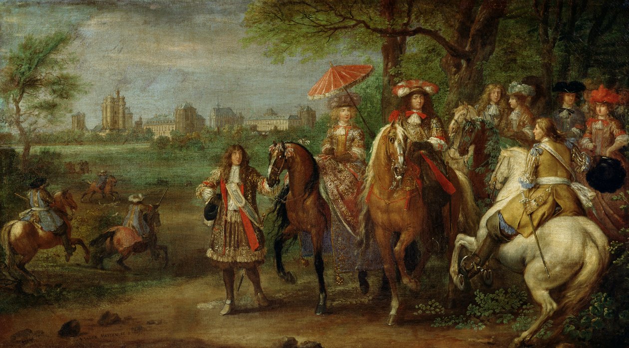 查看Chateau de Vincennes与路易十四（1638-1715）和奥地利的Maria Theresa（1638-83），1669 作者 亚当·弗兰斯·范·德·穆伦