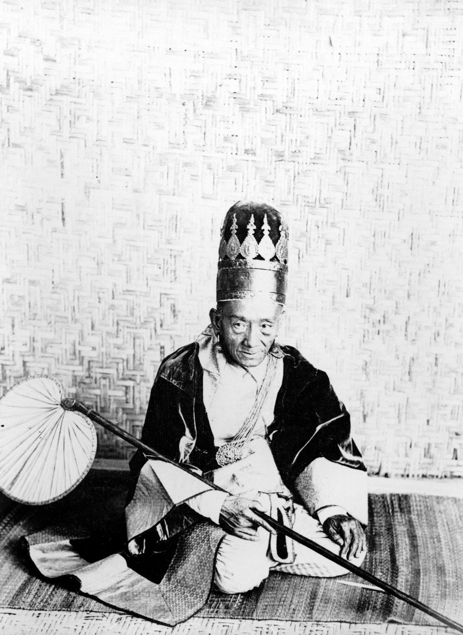 缅甸国王Thibaw国务大臣，c。 1885年（bw照片） 作者 亚当·怀特