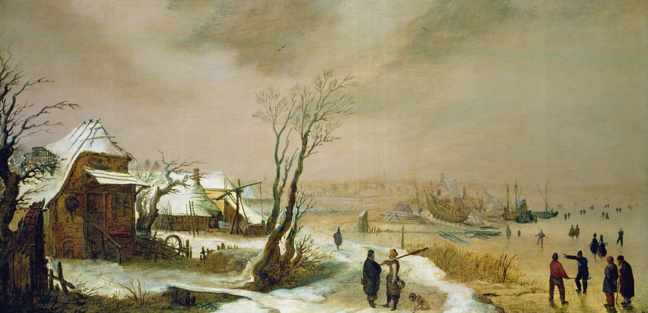 冬季景观，c.1611-46（绘画） 作者 亚当·范·布雷恩