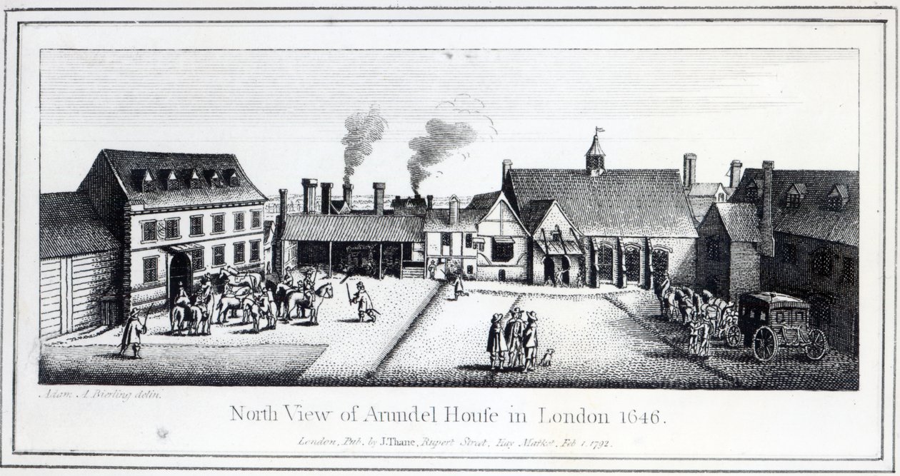 伦敦Arundel House的北视图由Wenceslaus Hollar于1646年蚀刻并于1792年出版 作者 亚当·阿历克修斯·比林