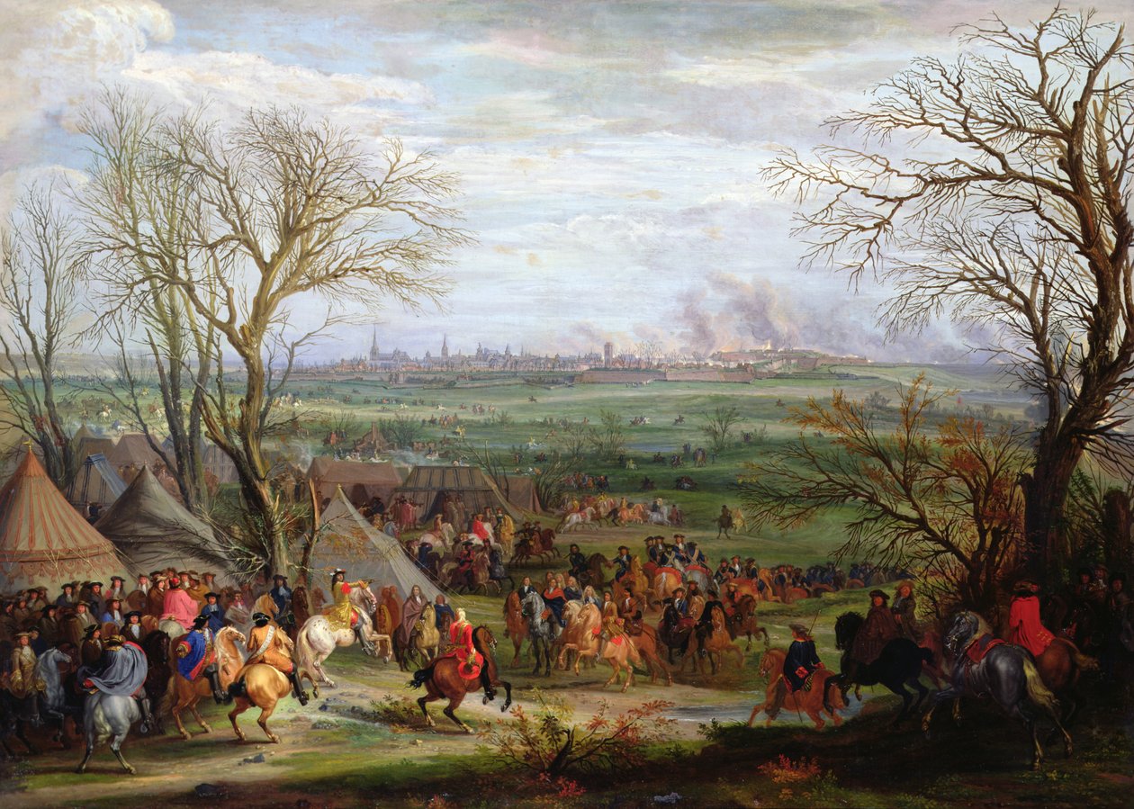 法国和纳瓦拉国王路易十四的《康布雷之围》，1677 年（布面油画） 作者 亚当·弗兰斯·范·德·穆伦