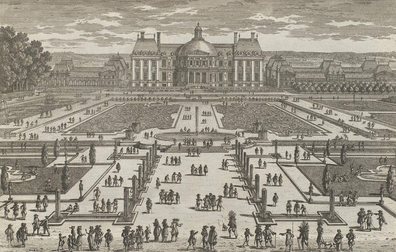 Vaux-Le-Vicomte的景色，1680年代，1680年代。 作者 亚当·佩雷尔