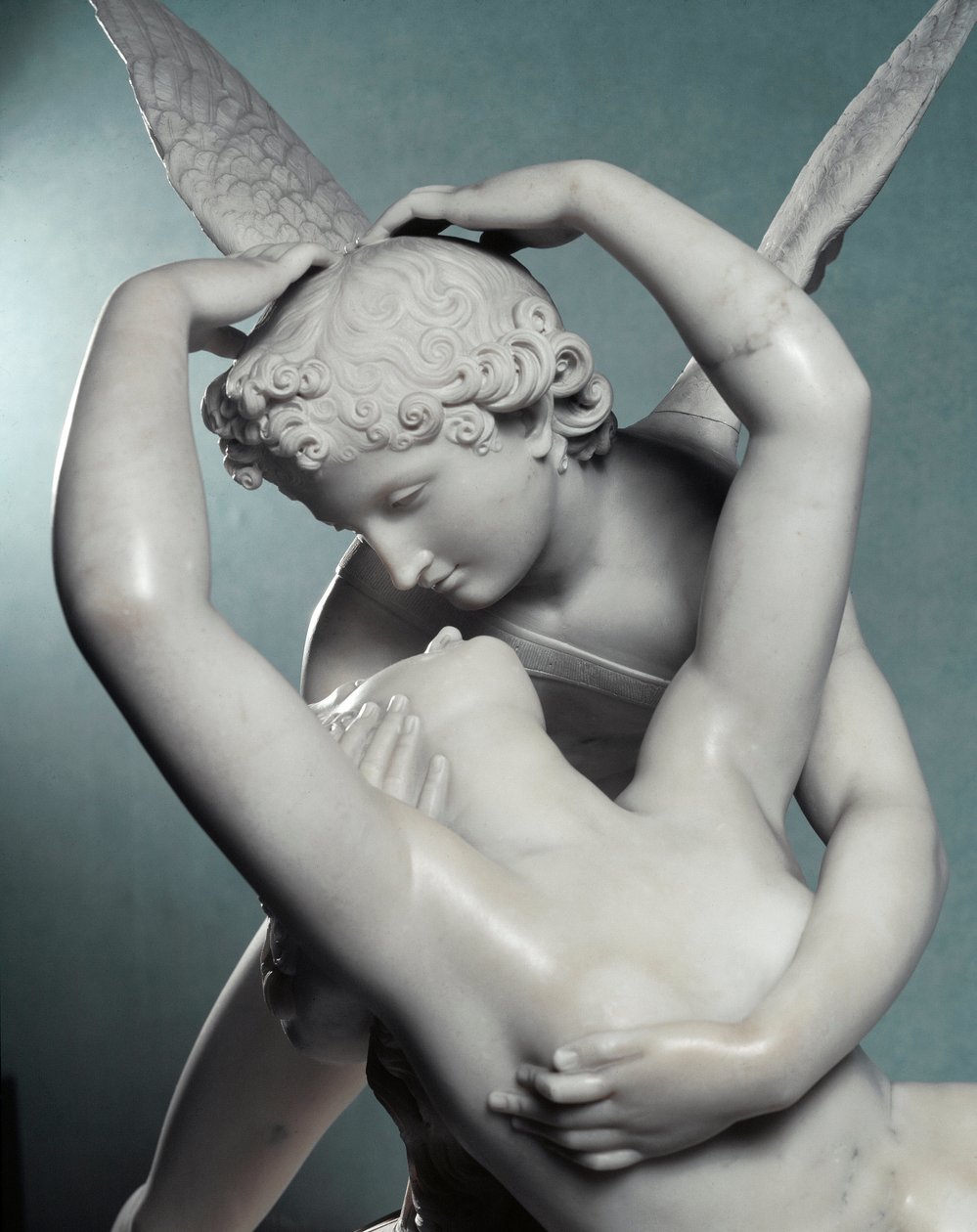 爱与心灵细节。 Adamo Tadolini（1788-1868 年）的大理石雕塑，基于 Antonio Canova（1757-1822 年）于 1787-1793 年创作的作品。 卡洛塔别墅，特雷梅佐 作者 阿达莫·塔多里尼（Adamo Tadolini）