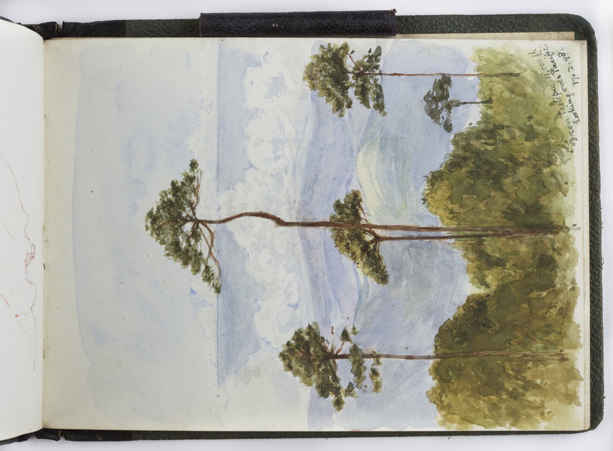 水彩画素描本，画作和笔记，墨西哥，1896-1898（水彩）。 作者 阿黛拉·布雷顿（Adela Breton）