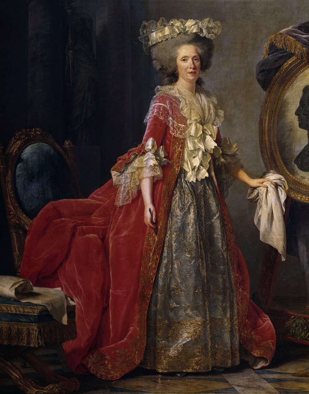 法国玛丽亚-阿德莱德（1732-1800 年）肖像，又称阿德莱德夫人 作者 阿德莱德·拉比尔-盖尔