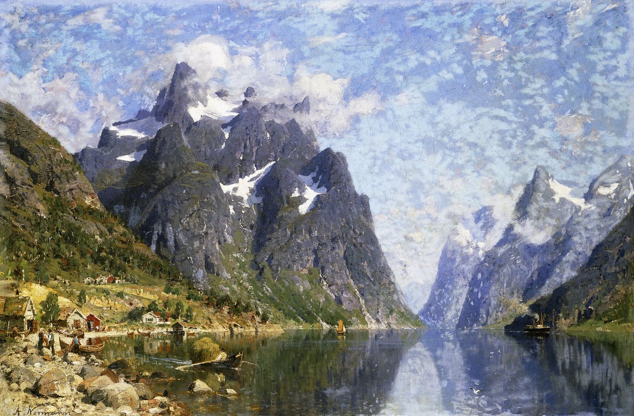 挪威哈当厄尔峡湾， 作者 阿德尔斯汀·诺曼（Adelsteen Normann）