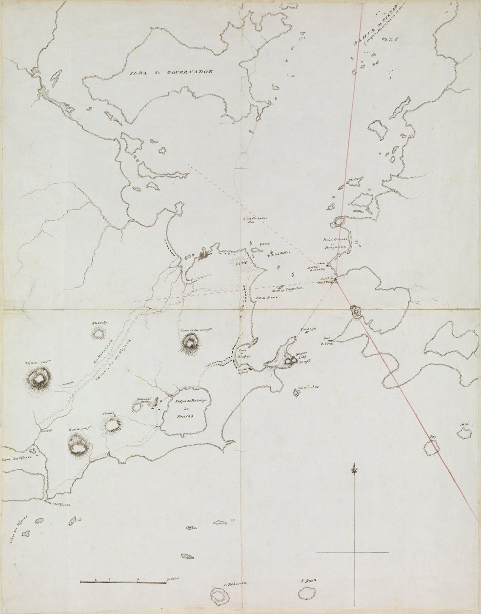 巴西里约热内卢海港图，约 1849 年（钢笔、墨水） 作者 海军上将爱德华·根尼斯·范肖爵士