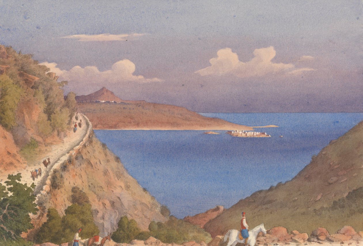 苏达要塞和苏达湾入口，坎迪亚[克里特岛]，1857 年 10 月 24 日 作者 海军上将爱德华·根尼斯·范肖爵士