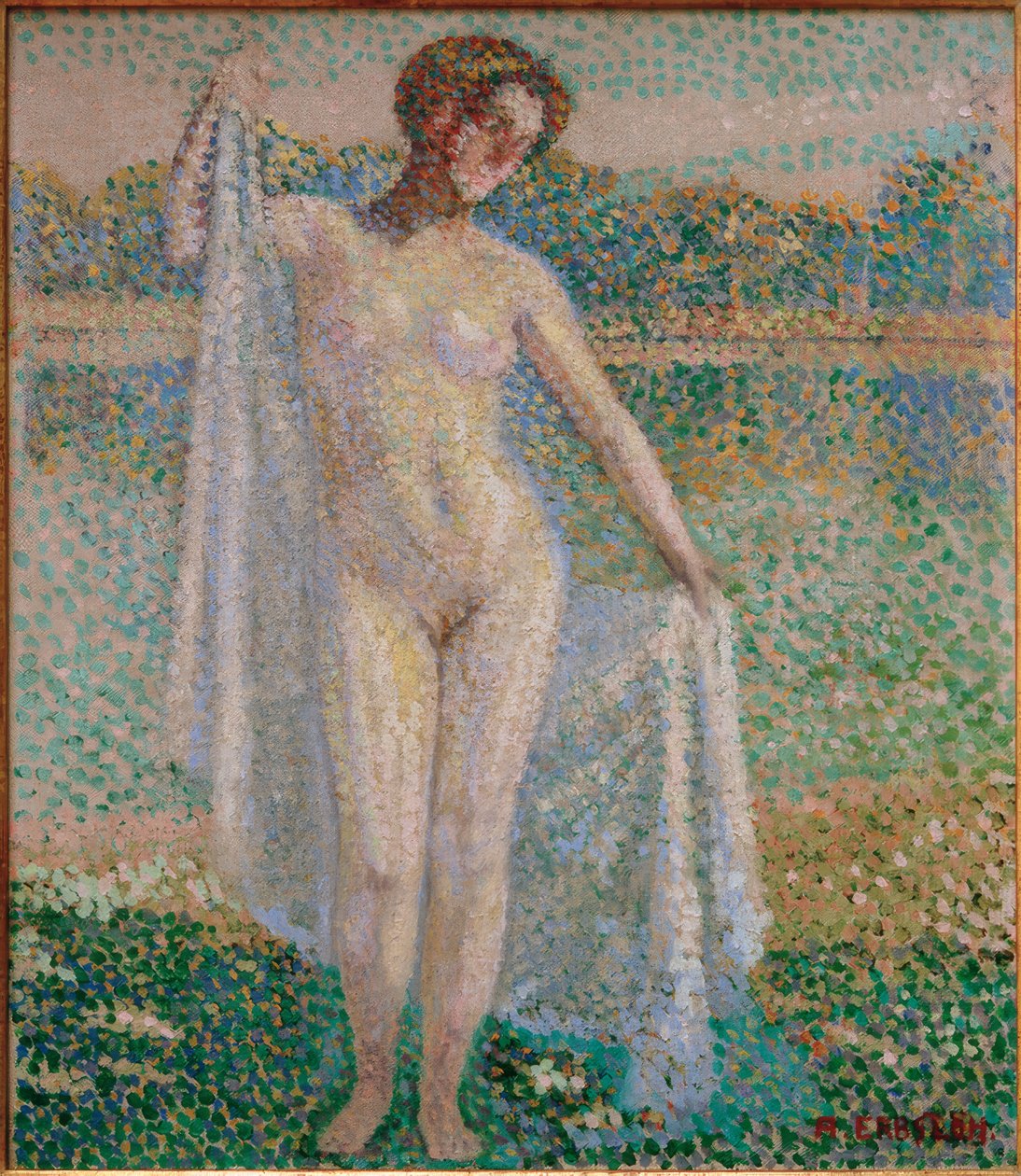 女性裸体，1908年 作者 阿道夫·埃布斯洛（AdolfErbslöh）