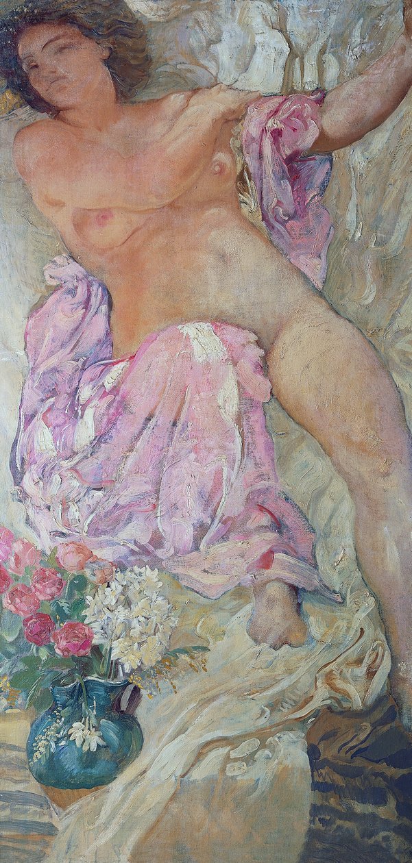 女人与花 作者 阿道夫·德·卡洛里斯