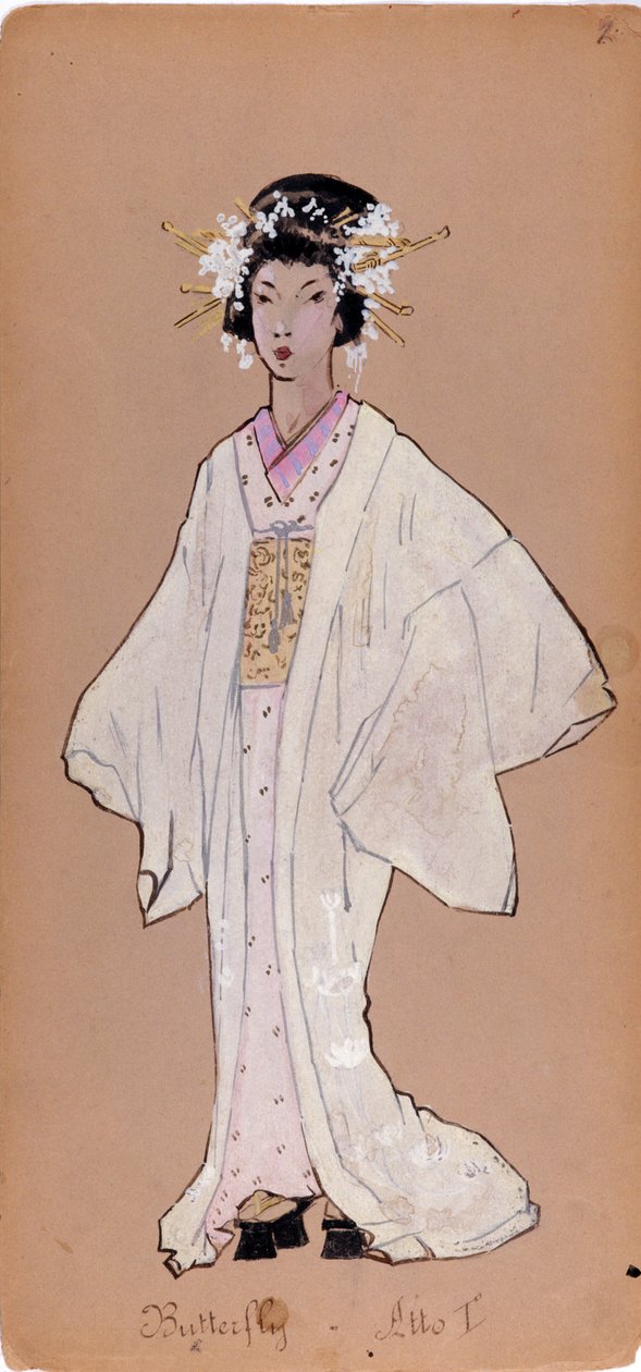 贾科莫·普契尼（Giacomo Puccini）的歌剧《蝴蝶夫人》中的Cii cio san服装 作者 阿道夫·海恩斯坦