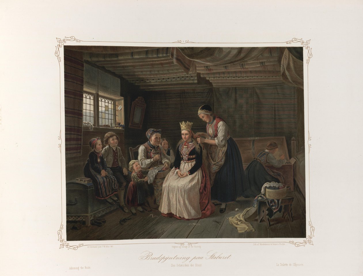插图来自挪威民间生活图片由Tidemand，Adolph和Chr.Tønsberg出版（Christiania，1858） 作者 阿道夫·泰德曼德