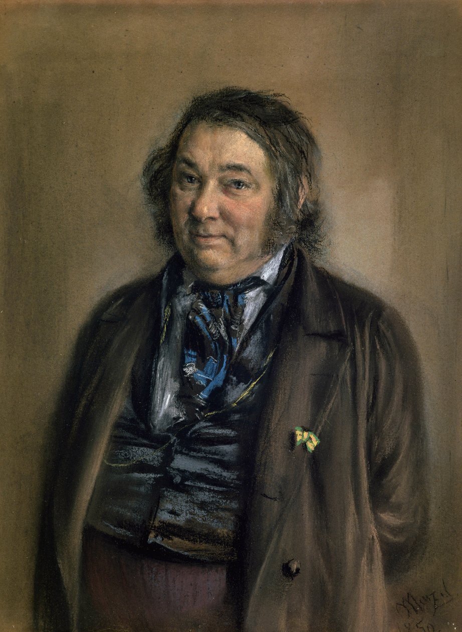 Heinrich Smidt（1798-1867）1850（粉笔在纸上） 作者 阿道夫门泽尔