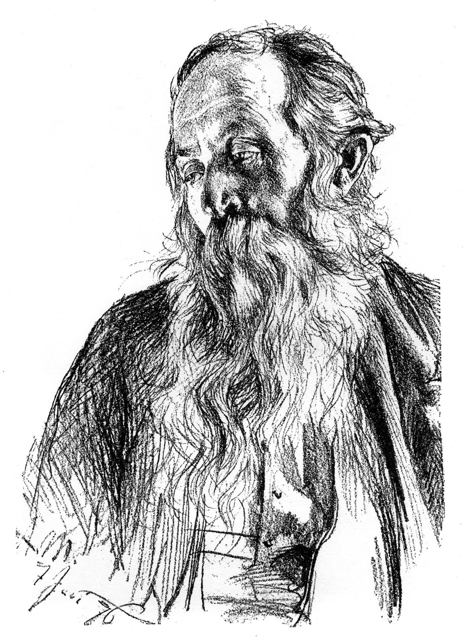 犹太人研究，c1880-1882 作者 阿道夫门泽尔
