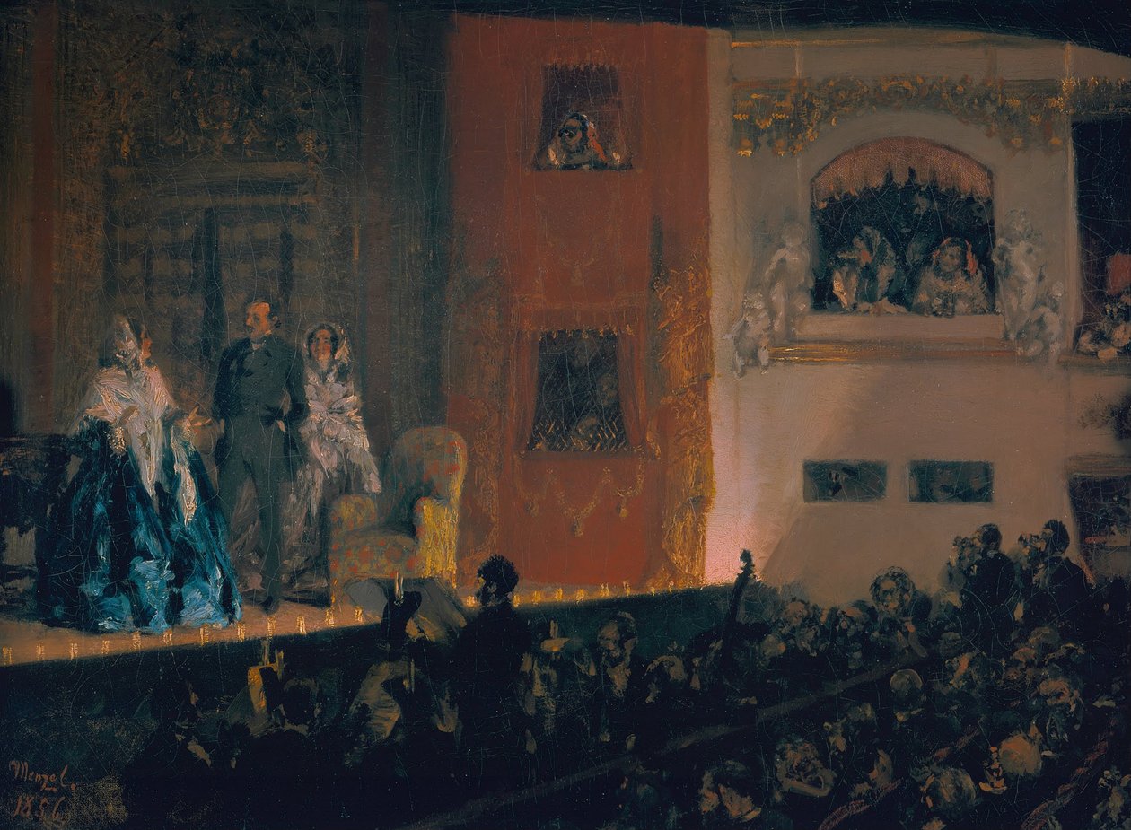 Théâtredu Gymnase，1856年在巴黎 作者 阿道夫门泽尔